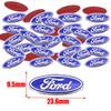 KLYD4 Car  50pcs 100pcs Ford 17.4mm 20.4mm 23.6mm 25.1mm 3D Aluminum Logo Key Fob Decoration Emblem Auto Key Badge Sticker Accessories