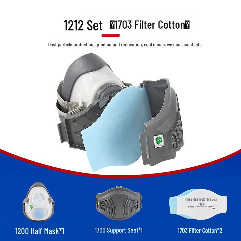 3M Industrial Half-Face Dust Respirator Kit