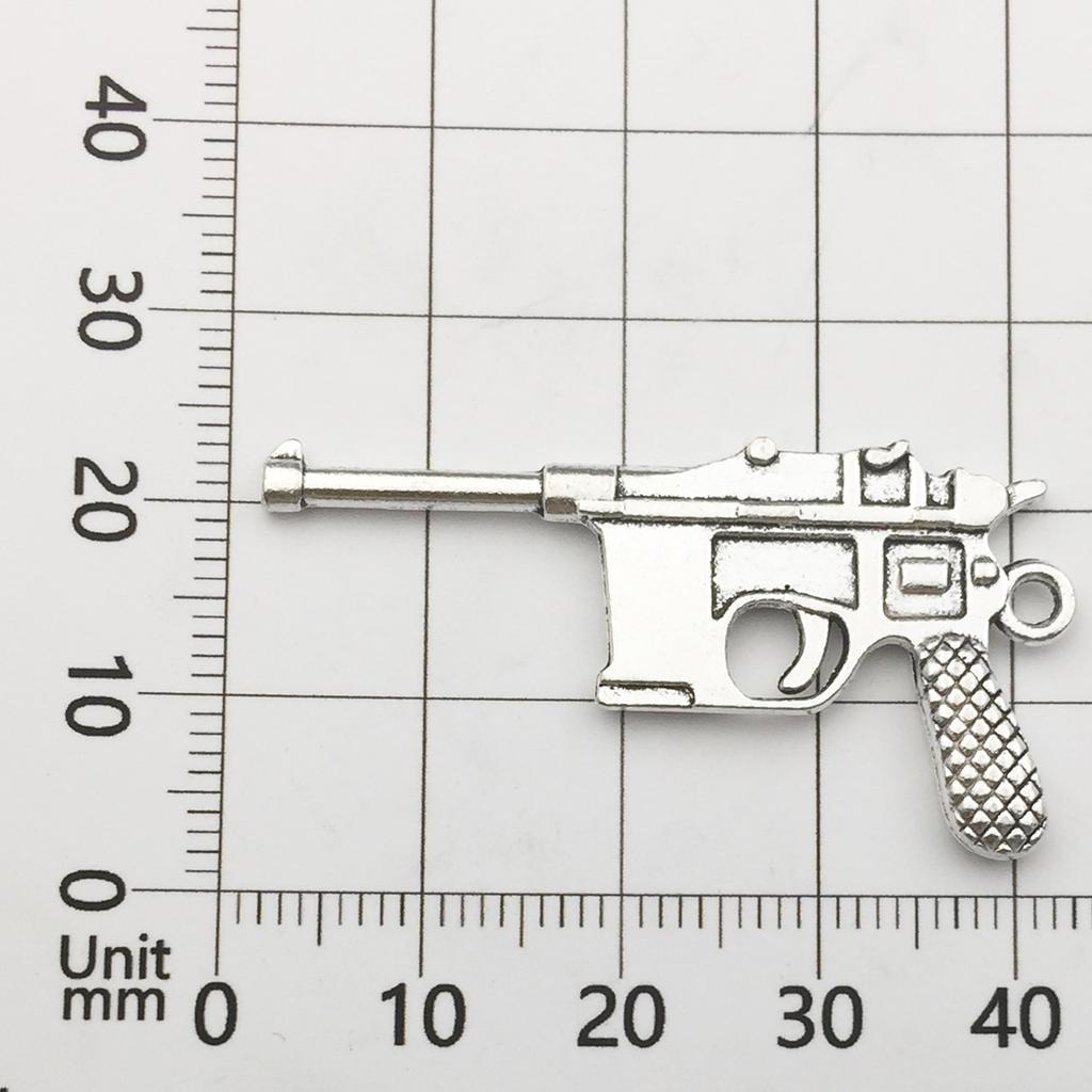 DIY Vintage Alloy Jewelry Accessories Ancient Silver Gun Weapon Bullet Necklace Bracelet Pendant Factory Direct Sales