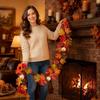 Artificial Maple Leaf Garland 175cm Realistic Decorative Vine for Halloween Autumn Party Home Indoor Outdoor Display