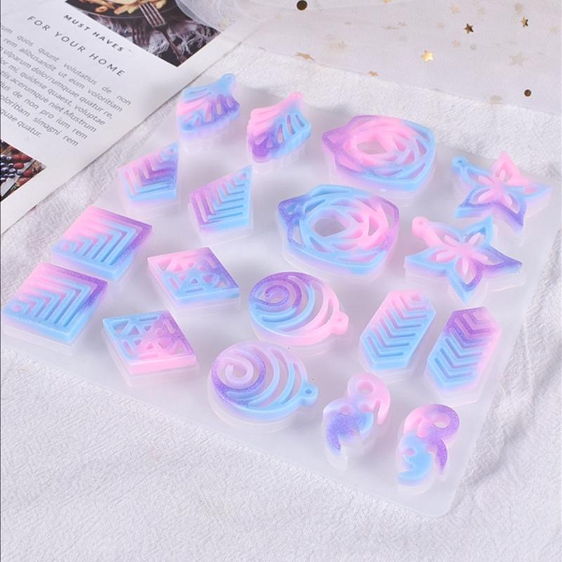 Leaves-shaped Earring Combination Earring Mold Epoxy Resin Jewelry Mold Resin Casting Pendant Mold Suitable