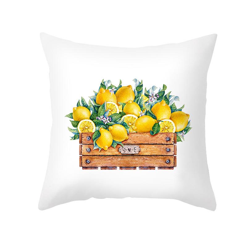 Nordic Ins Pillow Cover Summer Yellow Lemon Print Pillow Cover Sofa Cushion Cover Home
