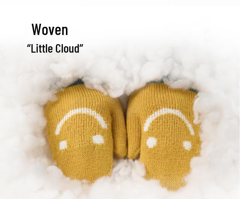 Nidoran Knitted Baby Mittens: Warm Winter Gloves for Boys & Girls