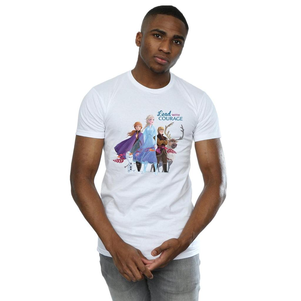 Disney Mens Frozen 2 Lead With Courage T-Shirt