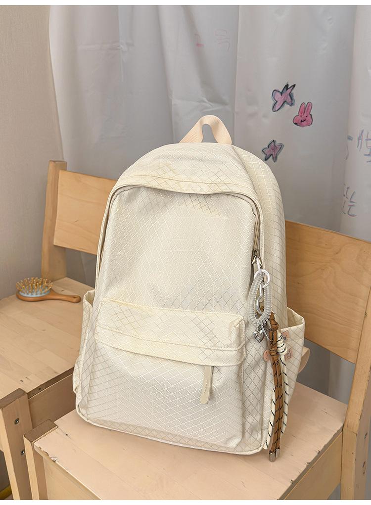 Schoolbag high value fashion plaid backpack couple style commuter leisure large capacity schoolbag lightweight trend versatile backpack