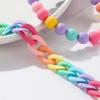 b19 Gorgeous Rainbow Silicone Bohemian Bead Love Acrylic Bracelet Exquisite Women's Vitality Beach Daily Jewelry Accessories