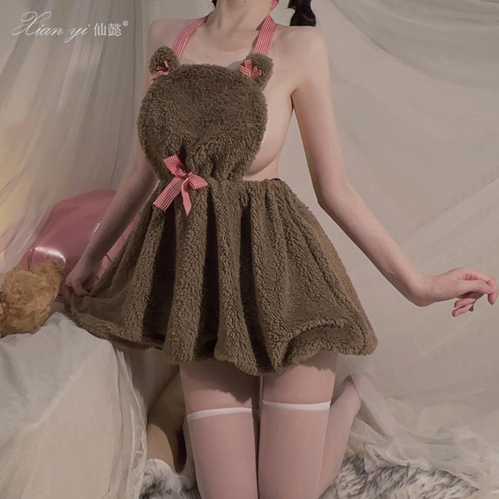 Xianyi Sexy Underwear Plush Backless Uniform Temptation Bear Two-dimensional Cute Maid Bed Free 576