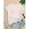 European Size Women's Floral Print Casual T-Shirt - Short Sleeve Top with Wildflower Design, Relaxed Fit for Casual Attire,All season Apparel