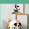 Cute Halloween Reading Book Skeleton Switch Sticker Wall Sticker For Home Decor