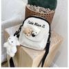 Cute soft girl vintage girl messenger bag simple retro student canvas small bag mobile phone bag