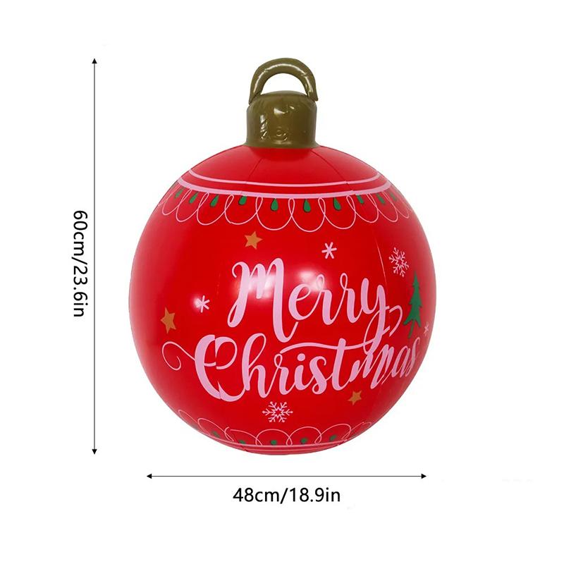 PVC Inflatable Christmas Balls  Giant Light Up Xmas Tree Decorations Outdoor Holiday Yard Lawn Christmas Decoration