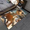 Smiling turtle underwater world carpet Yoga living room room decor children's crawling mat doormat area rug games mat