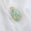 Copper Easter Egg Crystal Pendant Bohemia Necklace Pendant Colorful Enamel Pendant  Party