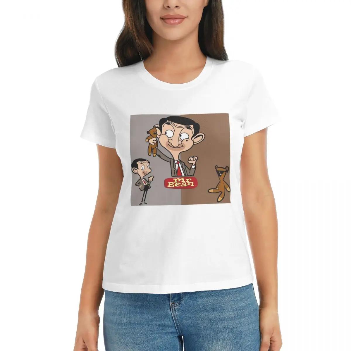 

Women TShirt Mr Bean Cartoon Summer Short Sleeve Tees Crew Neck Cotton T Shirts Clothes Tops Streetwear S