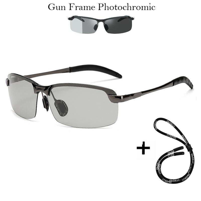 

Брендовые дизайнерские поляризованные солнцезащитные очки фотохромные градиентные мужские для вождения днем и ночью модные очки для водителя UV400