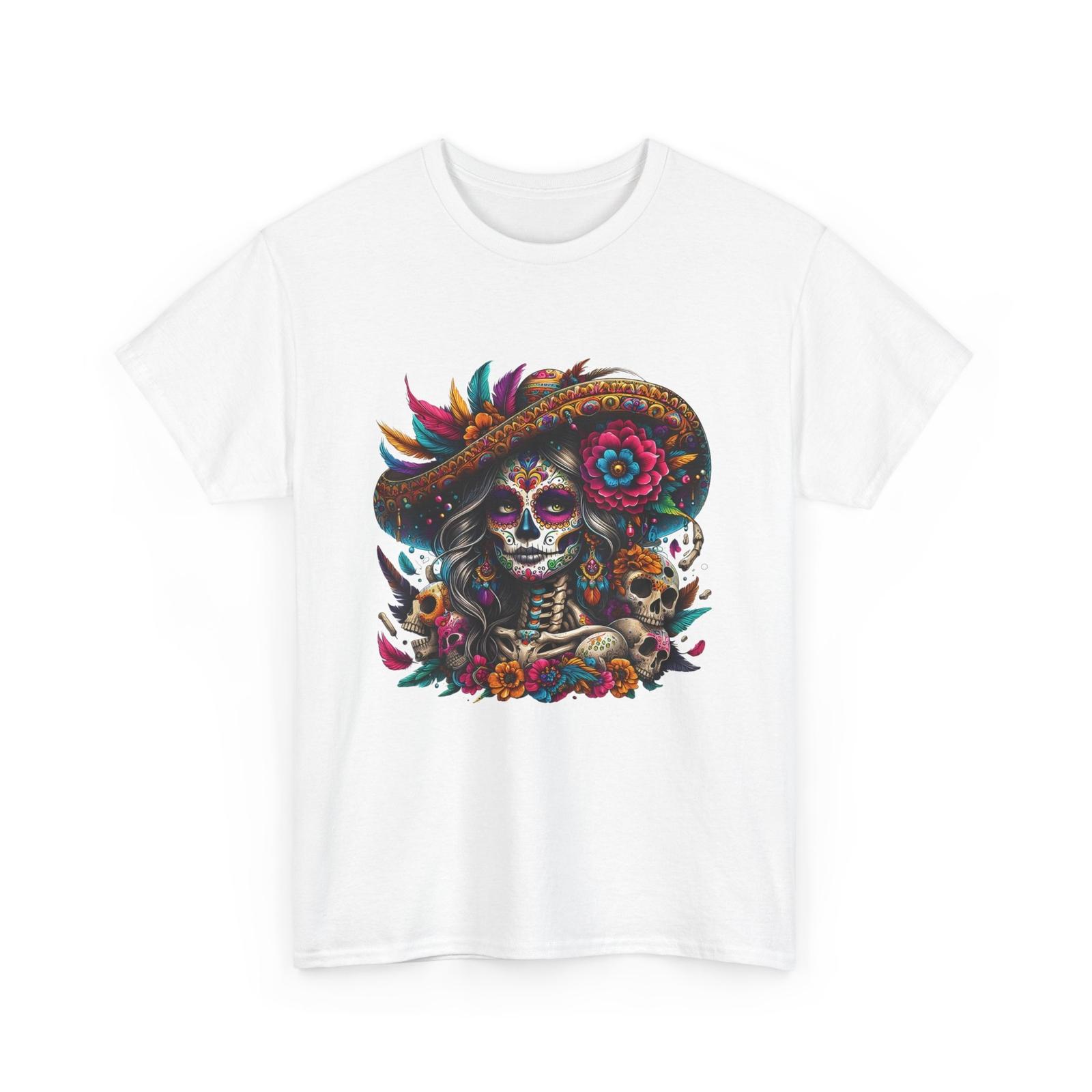 

De Los Muertos La Catrina Day of The Dead Sugar Skull Women T-Shirt 5XL різнокольоровий