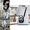 Trendy Ghost Skull Crossbody Bag Small Pu Shoulder Bag For Men And Women