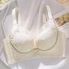 [Fresh Fairy Style] Lace Non Steel Rim Bra with Bow Decoration and Non slip Shoulder Strap Design
