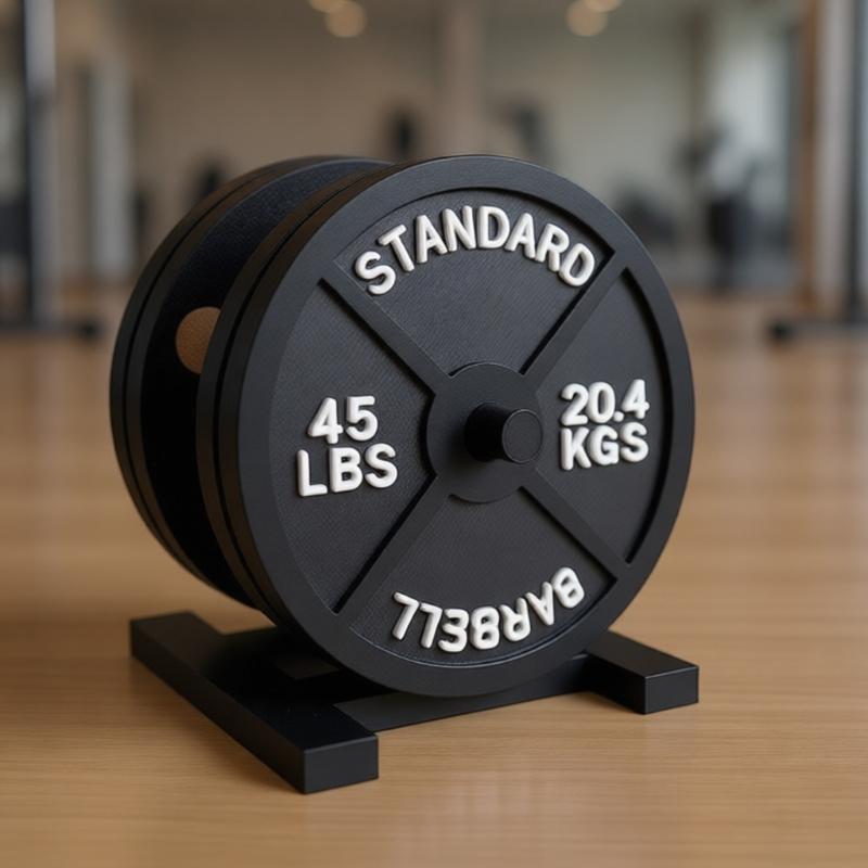ABS Weight Plate Coaster with Integrated Stand Barbell Bumper Plate Drink Coaster For Neat Organization