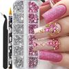 Glitter Finish Resin Rhinestone Kit Multicolor Diamond Art  for Clothing Decoration