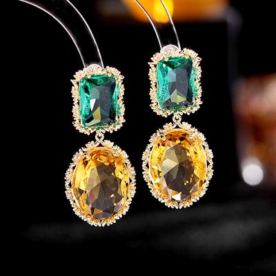 Women's Light Luxury Design Elegant Geometric Pendant Earrings Fashionable And Versatile Niche Design Earrings Daily Accessories
