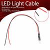 10 Stück 12V 5mm LED Leuchtdiode Verdrahtet Mehrfarbiges LED Lichtkabel 20cm 0.06W(Weiß)