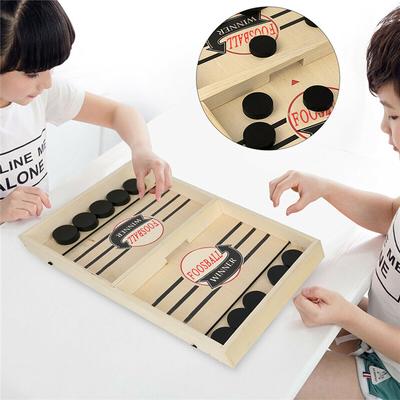Hızlı Hokey Sling Puck Oyunu Tempolu Ahşap Masa Kazanan Oyunları Yetişkin Çocuklar İçin Etkileşimli Satranç Oyuncakları Masaüstü Savaş Tahtası Oyunu