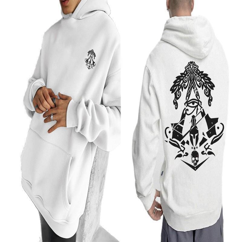Unisex Hooded Sweatshirt Digital Print Streetwear Loose Fit Winter Casual Long Sleeve Pullover Teens Adults