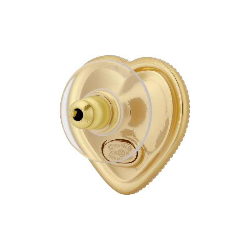 CHANEL 24P Earrings Love Hollow Braided Double C - Earrings Women's