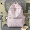 Schoolbag French Cold Fog Tone Star Full Print Schoolbag Ins Niche Girl School Commute Travel Versatile Backpack