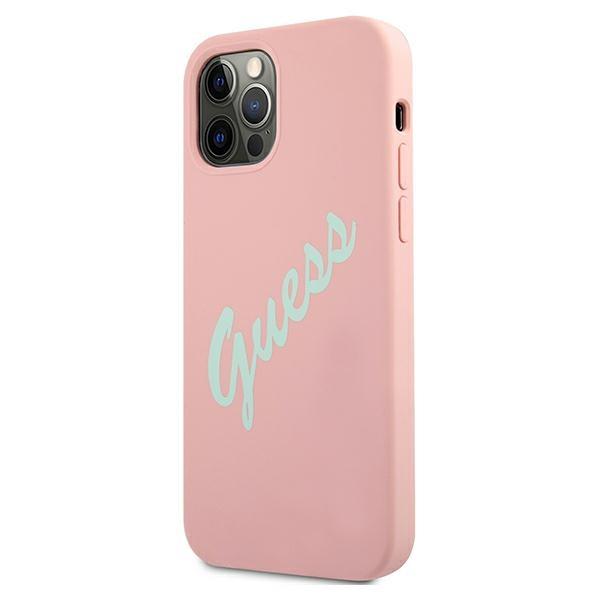 Guess Guhcp12Llsvspg Iphone 12 Pro Max 6,7 Różowo Zielony/Green Pink Hardcase Silicone Vintage