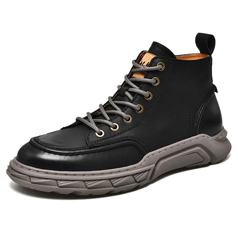 

Модные коричневые кожаные туфли среднего размера 38-44 для мужчин, повседневные кроссовки для мужчин на осень и зиму 2024 года, модные кроссовки для ходьбы без верха 44 чёрный