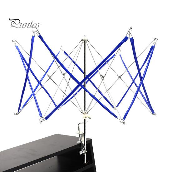 Yarn Swift Foldable Metal Yarn Winder Portable Umbrella Yarn Ball Swift Skein Holder with Table Clamp for Knitting Crochet Supplies