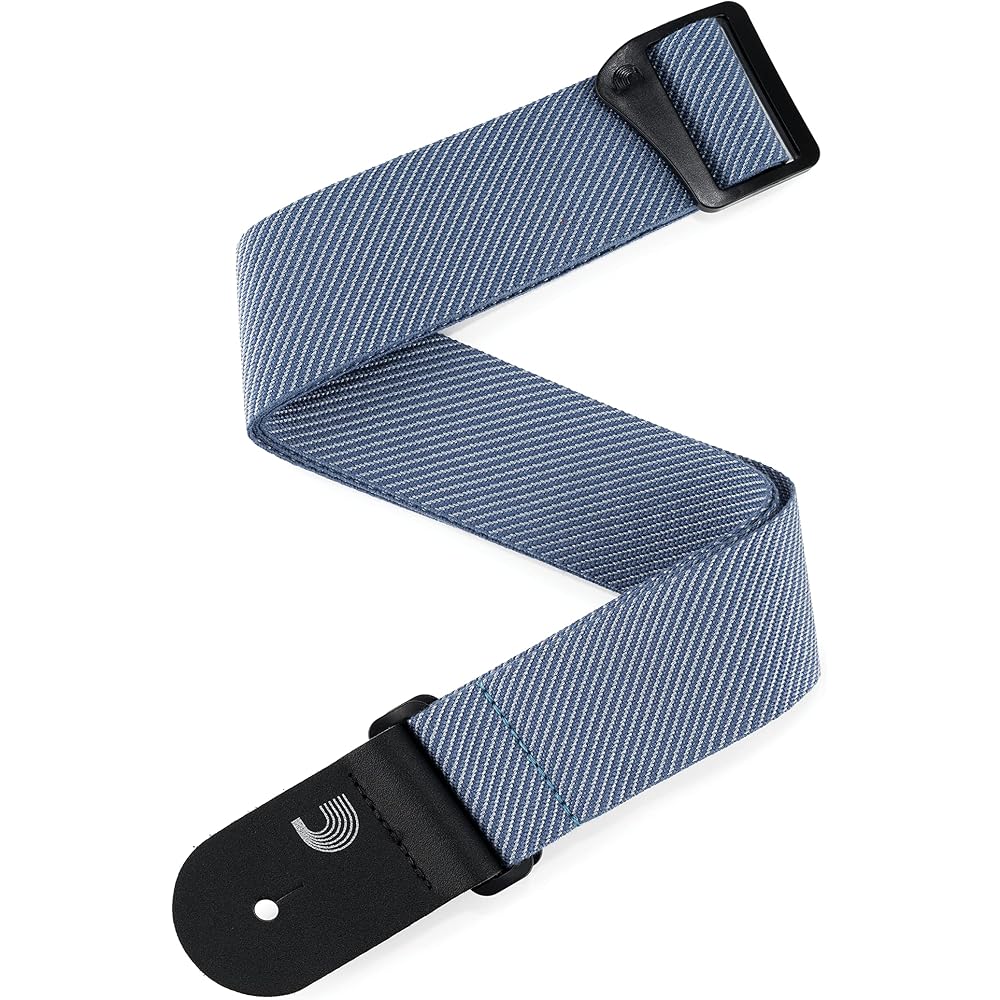 D'Addario Woven Guitar Strap CL Tweed 50TW02 Blue Adjustable Length Durable Design