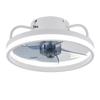 Retro Industrial Ceiling Fan Lamp with Inverter LED - Simple Cross-Border Iron Design for Restaurants