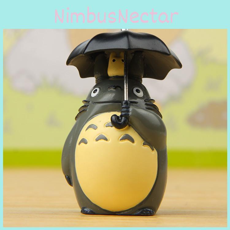 Cute Totoro Cartoon Umbrella Cat Mini Model For Home Decor And Gift Use