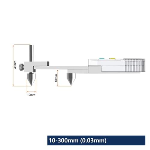 Digital Caliper Horizontal Hole Pitch Electronic Vernier Caliper Cone Probe Center Hole Distance Measuring Tool (10-300mm)