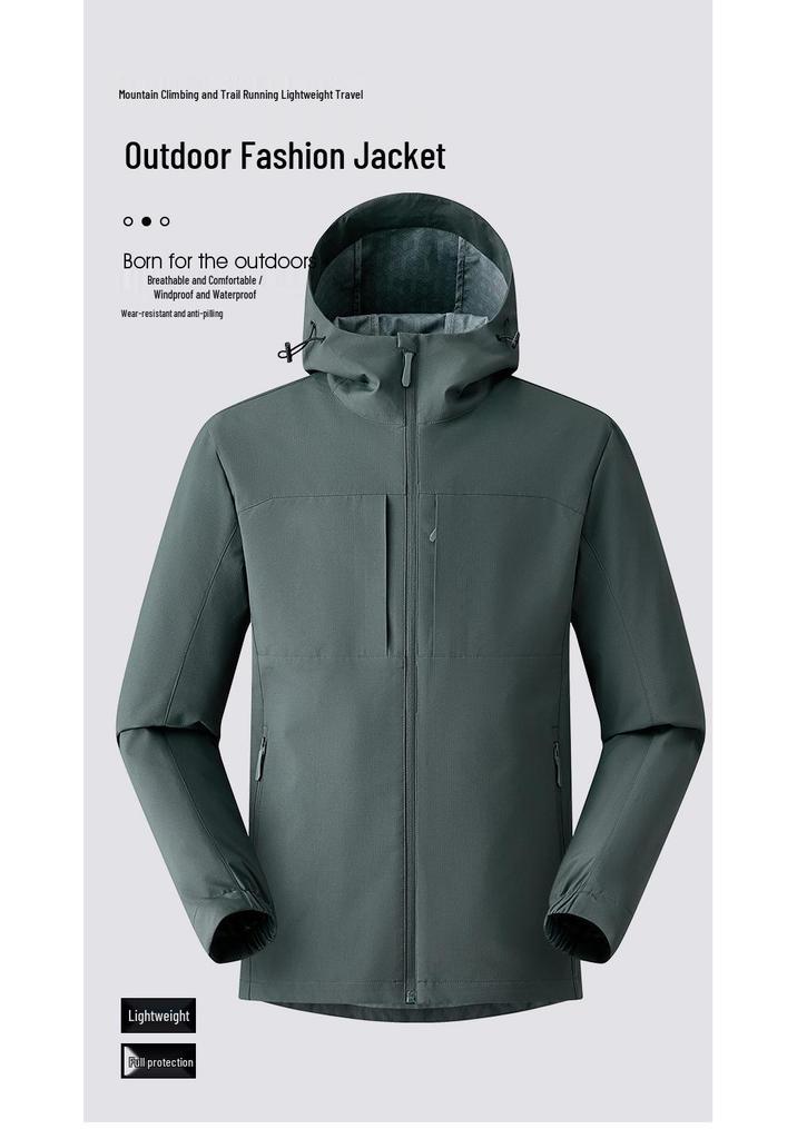 Bird House Waterproof Softshell Hooded Jacket - Unisex Outdoor Spring/Autumn Sports Wear for Couples