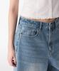 MUSINSA STANDARD WOMAN Women'S Big Brush Wide Bermuda Denim Pants [Light Indigo]
