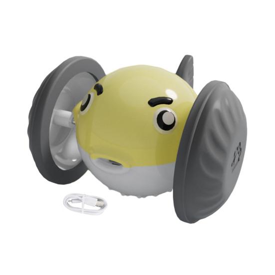 

Умная электрическая интерактивная игрушка для кошек, автоматическая движущаяся игрушка со светодиодной подсветкой, перезаряжаемая, случайным образом движущаяся игрушка-кит для домашних кошек, избавление от скуки