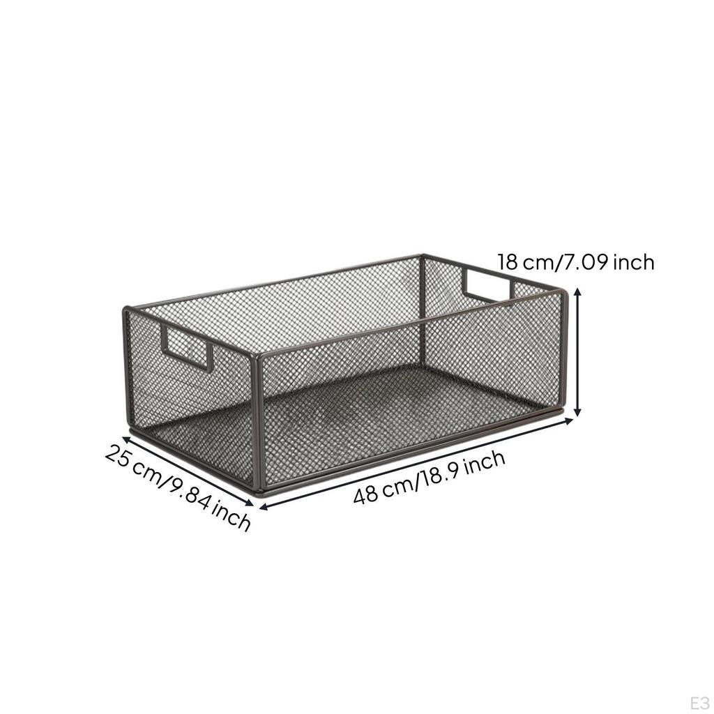 Mobile Rolling Storage Basket Compact Under-Cabinet Cart Breathable Under Desk