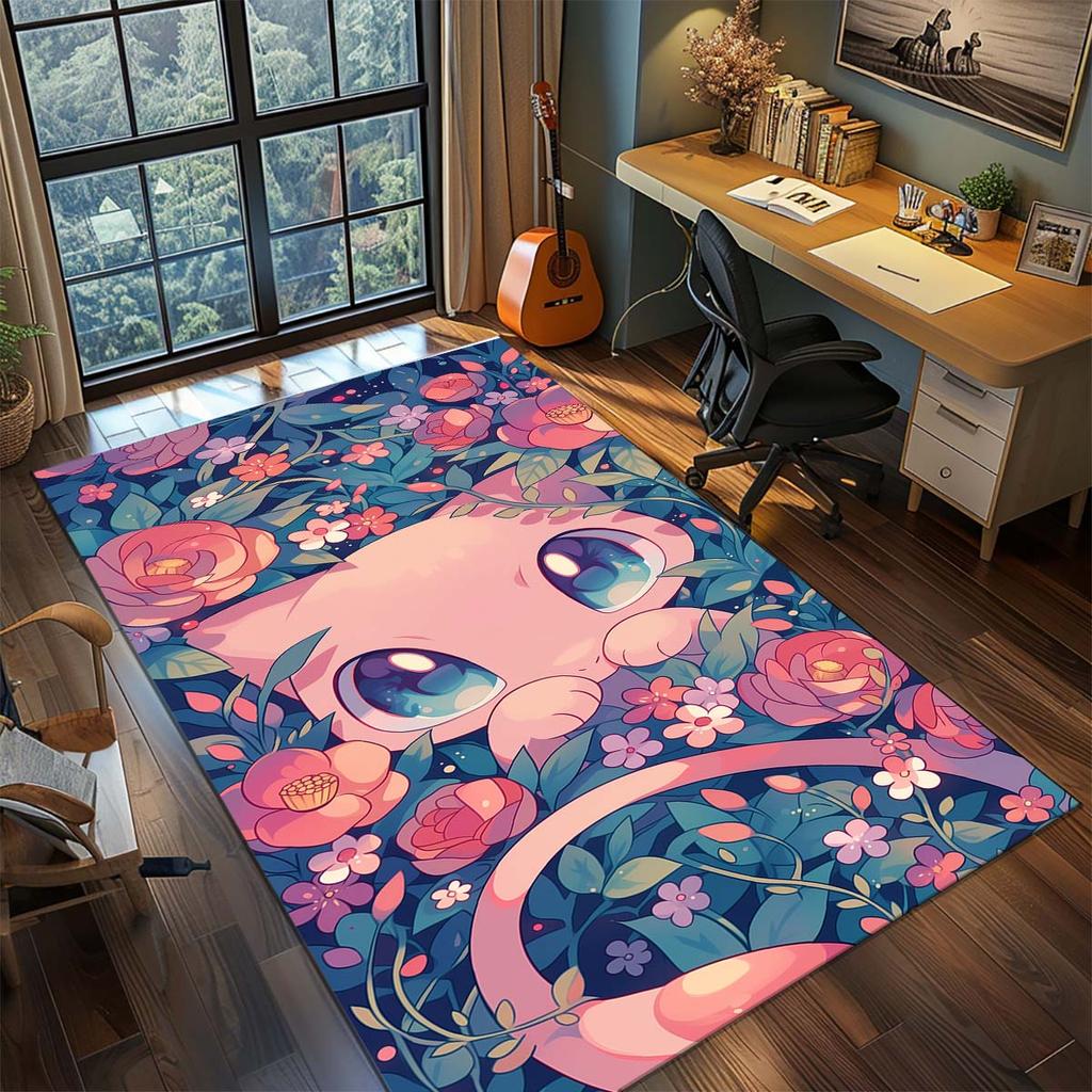 Pokemon Anime Rug Carpet Large Area Rug Non Slip Washable Floor Mat Gamer Room Bedroom Home Decor -QJY