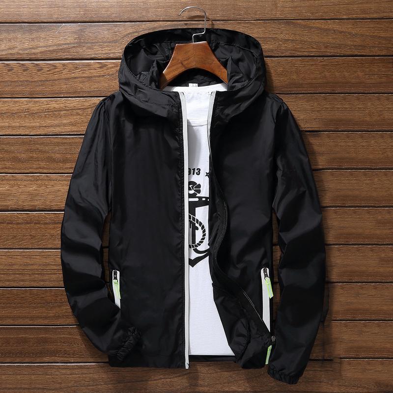 

Летнее светоотражающее солнцезащитное быстросохнущее пальто для мужчин большого размера 7XL чёрный