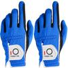 Golf Size Made with Synthetic Fiber and Mesh and and Velcro Closures Men's Two-Piece Gloves, 25, Suede-Like Leather, Cloth, Fabric, Breathable,