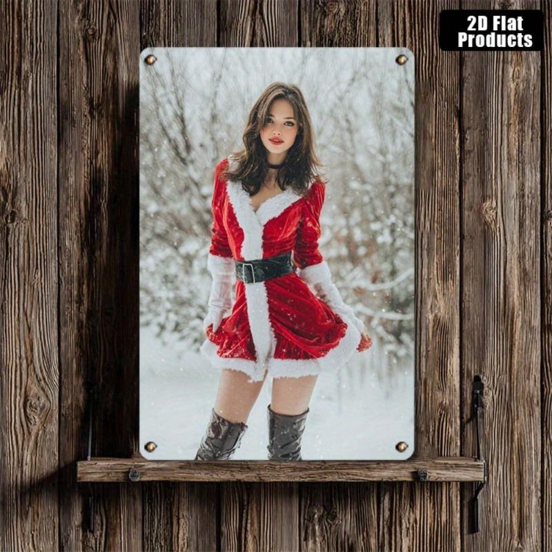 Lamiere Pin-Up Girl, Decorazione Metallica per Officina Garage 20x30cm
