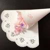 50 Pcs Paper Confetti Cones Wedding White Paper Tapers Hollow Print Cone for Party Petal Small Bouquet White Paper Cones for Candy Buffet