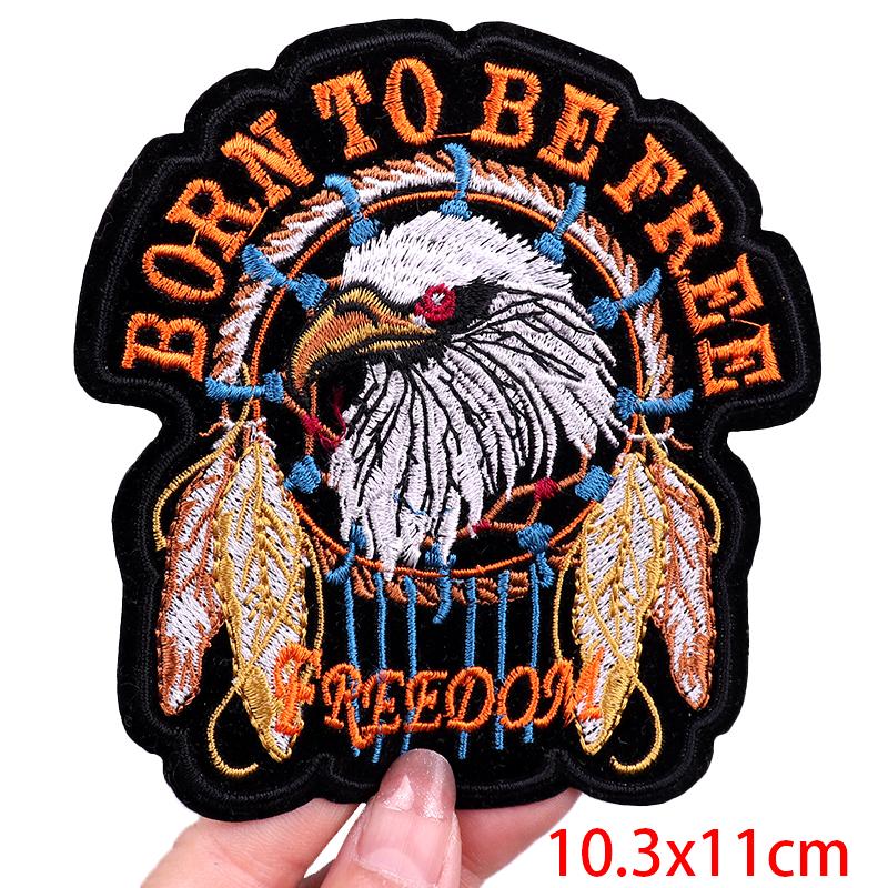 Skull Personality Punk Rock Embroidered DIY Iron On Patch Thermoadhesive Patches for Clothing Jeans Jacket Bag Badge Decoration