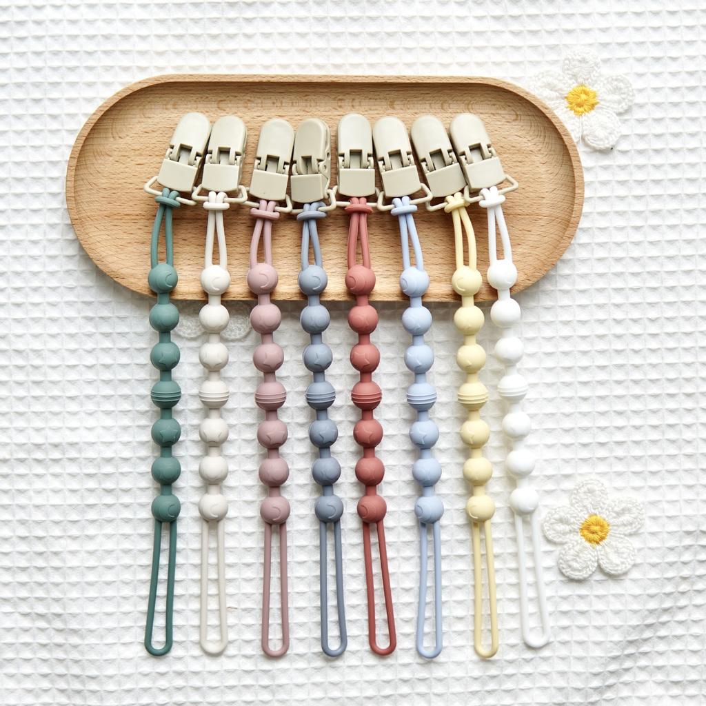 CPC Hot 1piece Silicone Pacifier Clips for Boys and Girls Fits for Most Pacifier Styles Binky & Teething Toys and Baby Gift