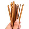 Carbonized Bamboo Crochet Yarn & Knitting Tool Set with Extra-Fine Old-Fashioned Bamboo Handle Set