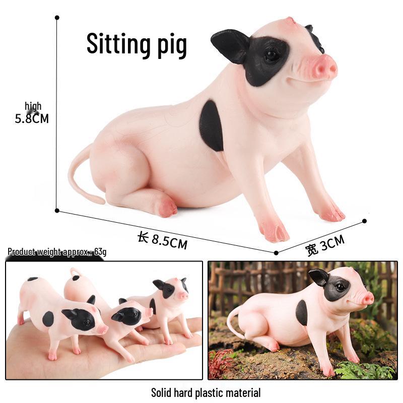 Farm Animal Simulation Toy Set: Chicken, Duck, Goose, Boar, Horse, Cow - Educational Gift for Children, Cognitive Ornament